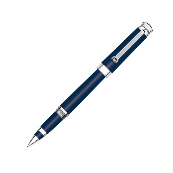 Montegrappa Parola Navy Blue Resin with Steel Trim Rollerball Pen ISWOTRAD