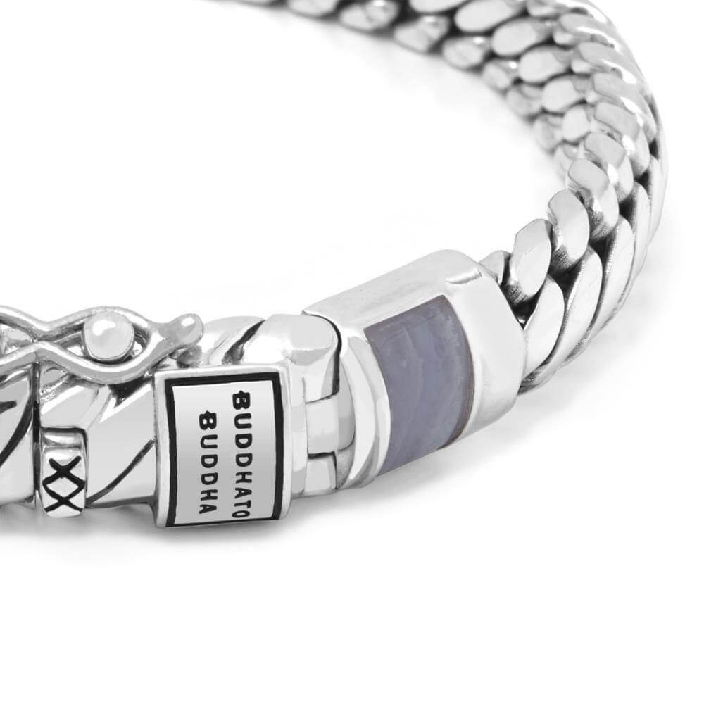 Buddha to Buddha Ben XS Stone Blue Lace Agate Silver Bracelet J070 BA 3