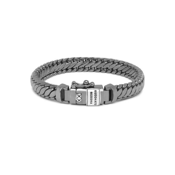 Ben XS Black Rhodium Shine Silver Bracelet J070 BR SS