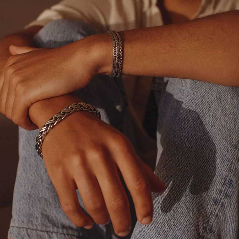 Buddha to Buddha Triple Mini Silver Bracelet J104 4