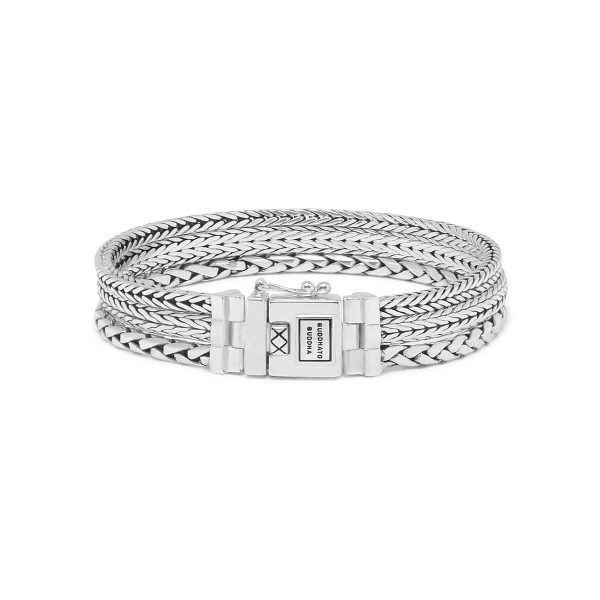 Buddha to Buddha Triple Mini Silver Bracelet J104