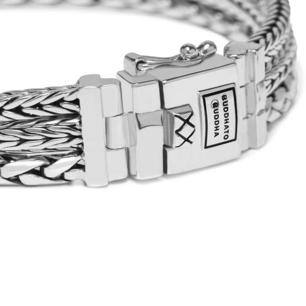 Buddha to Buddha Triple Mini Silver Bracelet J104 2