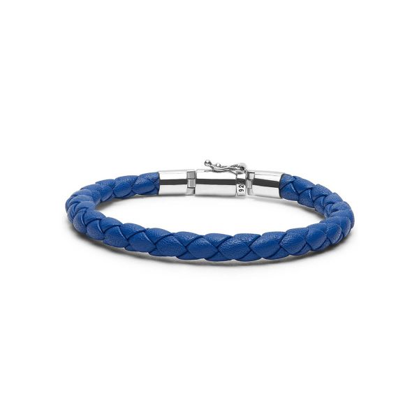Buddha to Buddha Ben XS Round Blue Leather Bracelet J545 BU 2