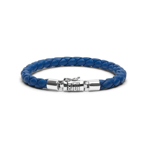 Buddha to Buddha Ben XS Round Blue Leather Bracelet J545 BU