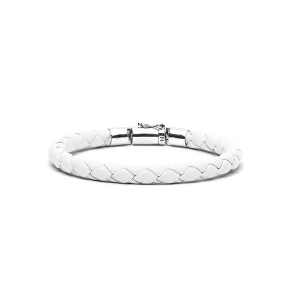 Buddha to BuddhaBen XS Round White Leather Bracelet J545 WH 2