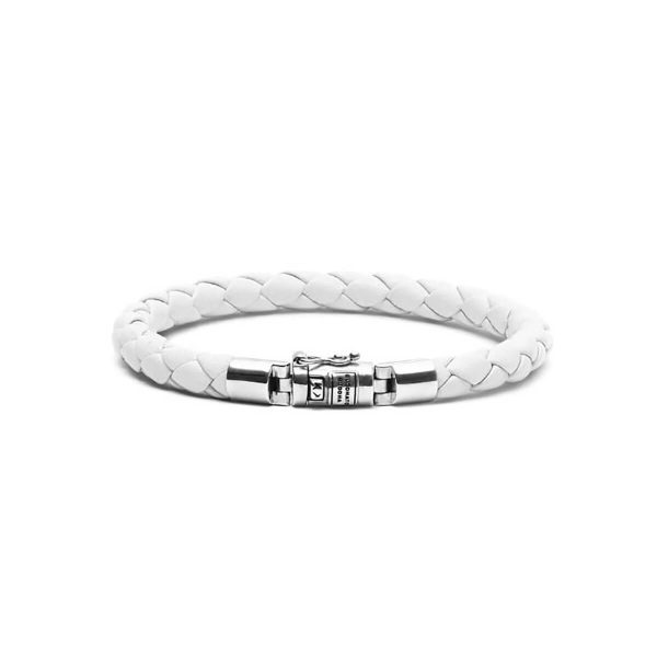 Buddha to BuddhaBen XS Round White Leather Bracelet J545 WH