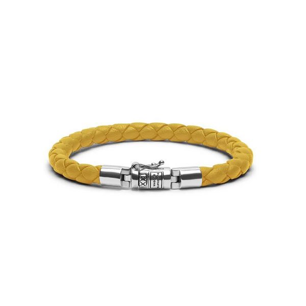 Buddha to Buddha Ben XS Round Yellow Leather Bracelet J545 YE
