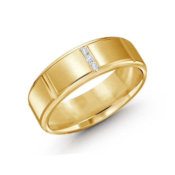 Malo 7mm Diamond Wedding Band in 10K Yellow Gold JMD-1088-7Y10