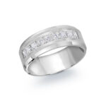 Malo 8mm Diamond Wedding Band in 10K White Gold JMD-1095-8W45