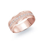 Malo 7mm Diamond Wedding Band in 10K Pink Gold JMD-1098-7P23