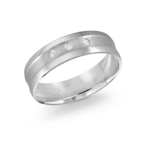 Malo 6mm Diamond Wedding Band in 10K White Gold JMD-370-6W5