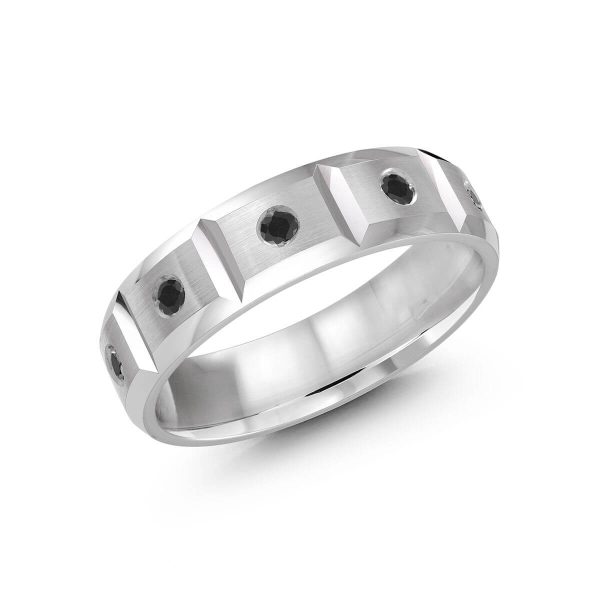 Malo 6mm Diamond Wedding Band in 10K White Gold JMD-388-6W30B