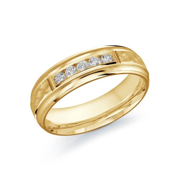 Malo 7mm Diamond Wedding Band in 10K Yellow Gold JMD-407-7Y25