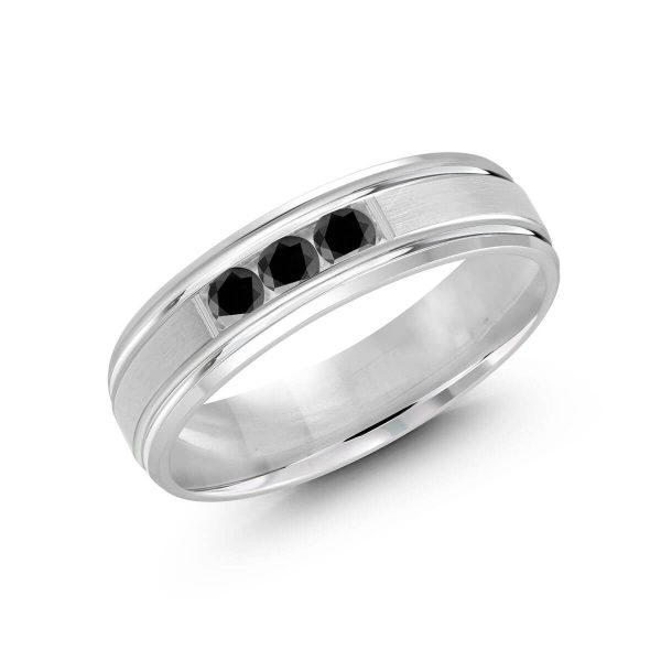 Malo 6mm Diamond Wedding Band in 10K White Gold JMD-520-6W21B