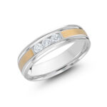 Malo 6mm Diamond Wedding Band in 10K White Yellow Gold JMD-520-6WY21