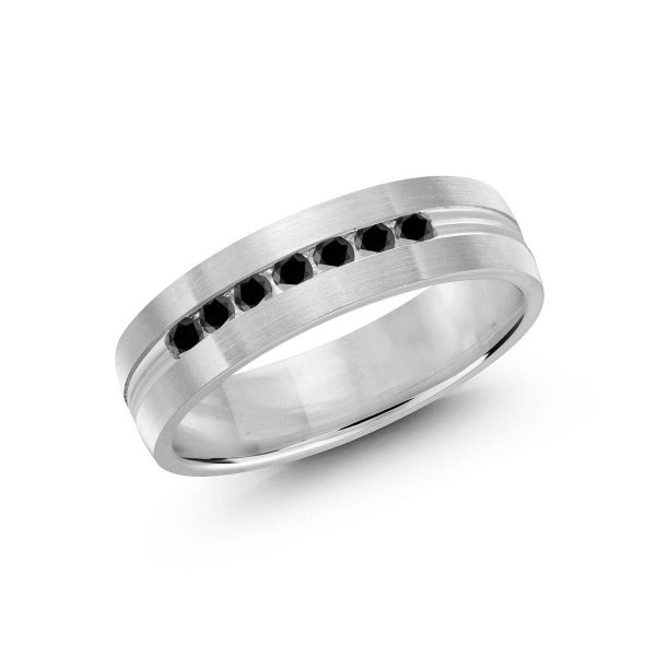 Malo 6mm Diamond Wedding Band in 10K White Gold JMD-537-6W25B