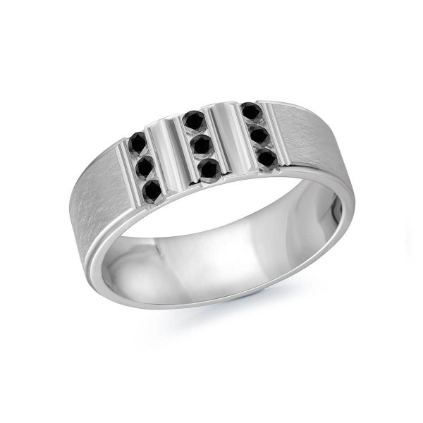 Malo 7mm Diamond Wedding Band in 10K White Gold JMD-590-7W30B
