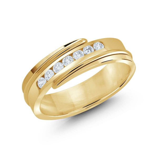 Malo 7mm Diamond Wedding Band in 10K Yellow Gold JMD-634-7Y25