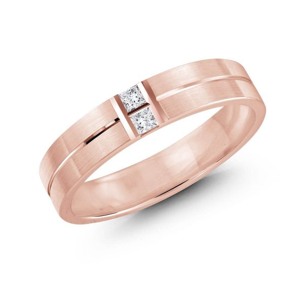 Malo 5mm Diamond Wedding Band in 10K Pink Gold JMD-652-5P10