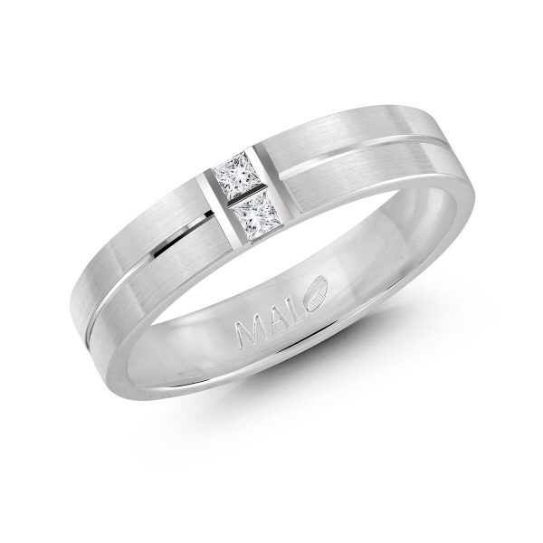 Malo 5mm Diamond Wedding Band in 10K White Gold JMD-652-5W10