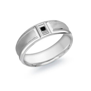 Malo 7mm Diamond Wedding Band in 10K White Gold JMD-688-7W5B