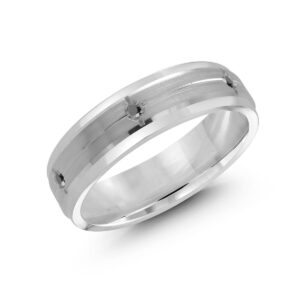 Malo 6mm Diamond Wedding Band in 10K White Gold JMD-690-6W12B