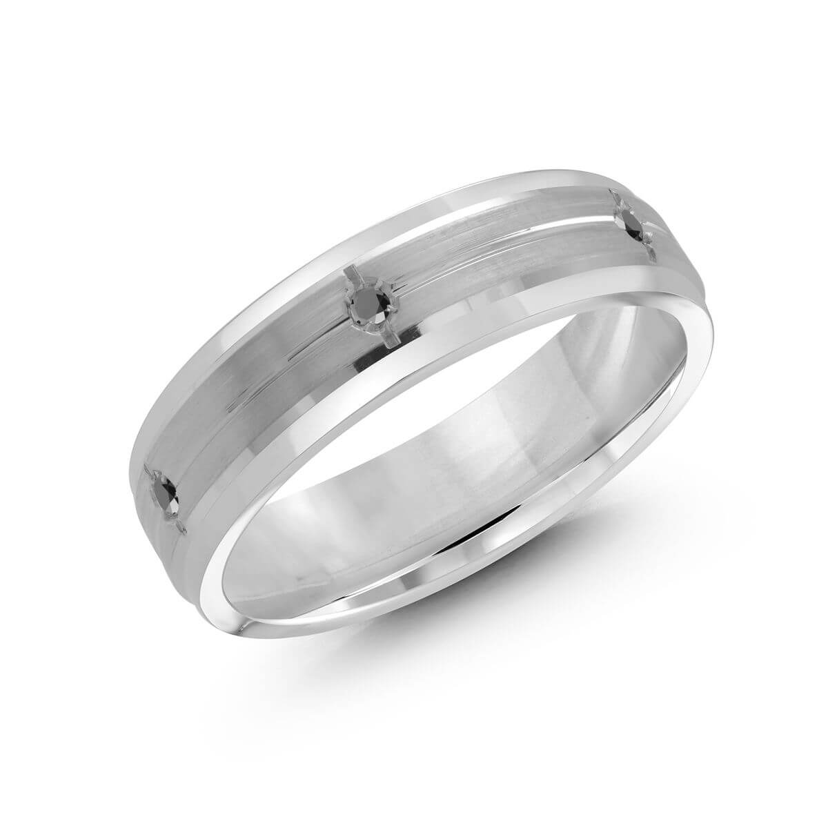 Malo 6mm Diamond Wedding Band in 10K White Gold JMD-690-6W12B