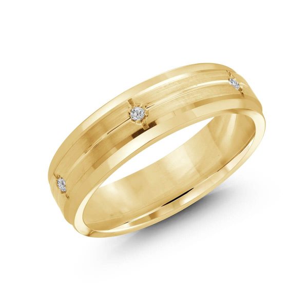 Malo 6mm Diamond Wedding Band in 10K Yellow Gold JMD-690-6Y12