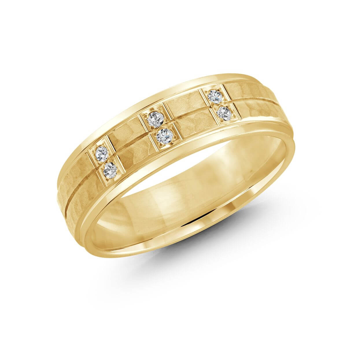 Malo 7mm Diamond Wedding Band in 10K Yellow Gold JMD-815-7Y9