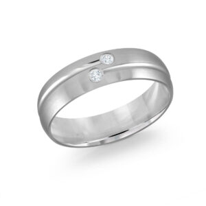 Malo 7mm Diamond Wedding Band in 10K White Gold JMD-821-7W6