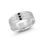 Malo 8mm Diamond Wedding Band in 10K White Gold JMD-995-8W15B