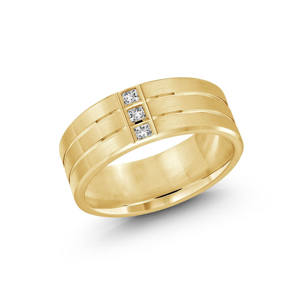 Malo 8mm Diamond Wedding Band in 10K Yellow Gold JMD-995-8Y15