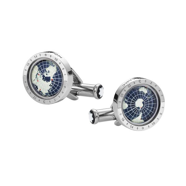 Montblanc 1858 Geosphere Blue Cufflinks 126165