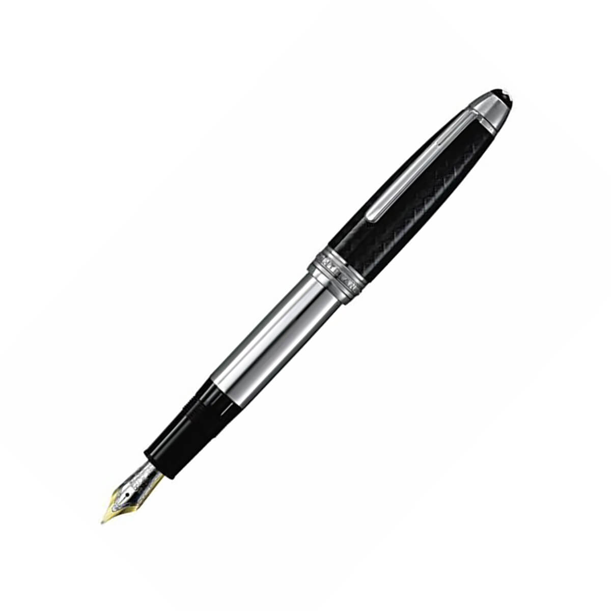 Montblanc Meisterstuck Solitaire Carbon & Steel Fountain Pen 5819