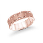 Mardini 7mm Men's Wedding Band in 10K Pink Gold MRD-044-7P