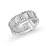 Mardini 8mm Men's Wedding Band in 10K White Gold MRD-044-8W
