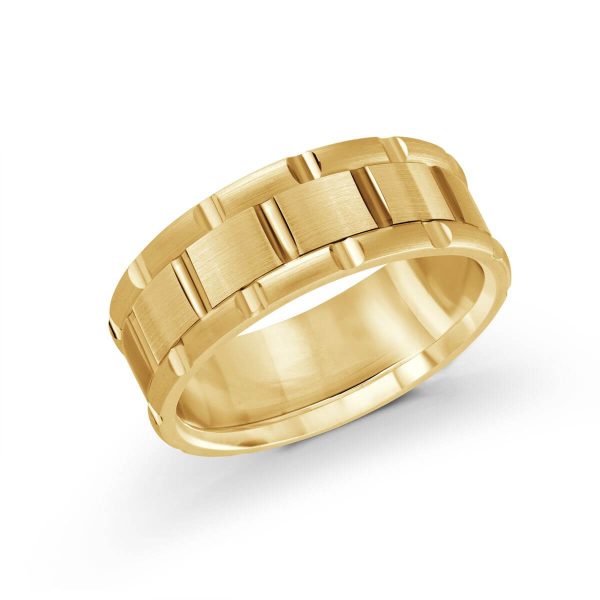 Mardini 8mm Men's Wedding Band in 10K Yellow Gold MRD-044-8Y
