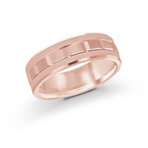 Mardini 7mm Men's Wedding Band in 10K Pink Gold MRD-046-7P