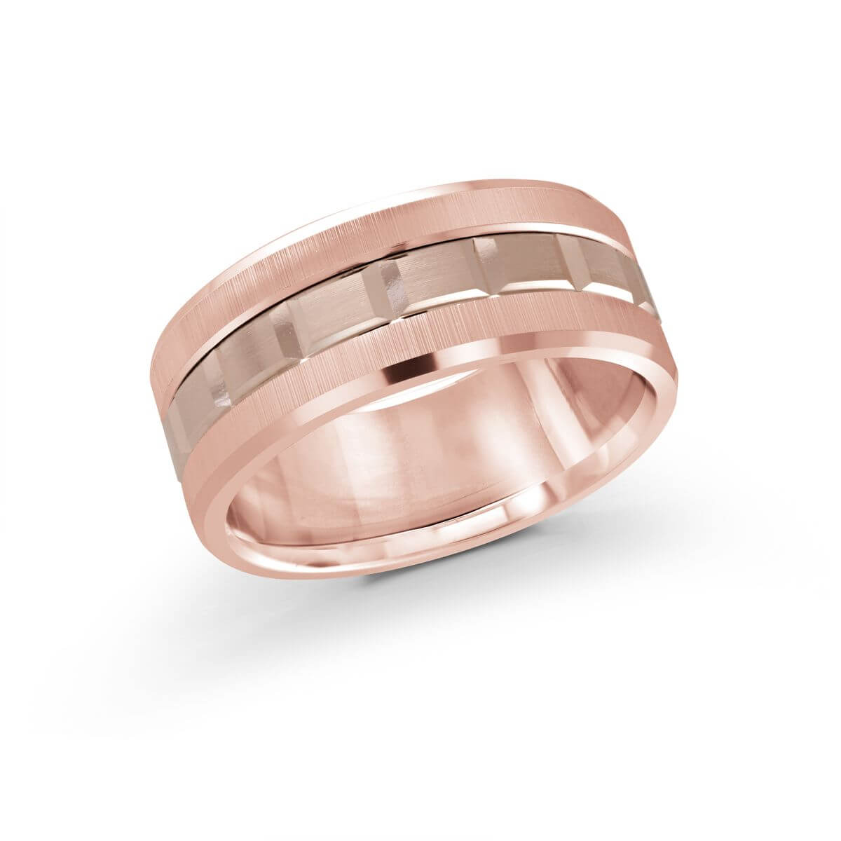 Mardini 9mm Men's Wedding Band in 10K Pink Gold MRD-046-9P