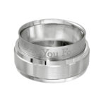 Mardini 8mm Men's Wedding Band in 10K White Gold MRD-052-8W