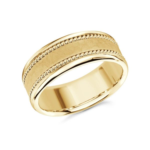 Mardini 8mm Men's Wedding Band in 10K Yellow Gold MRD-065-8Y
