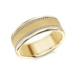 Mardini 8mm Men's Wedding Band in 10K Yellow White Gold MRD-065-8YWY