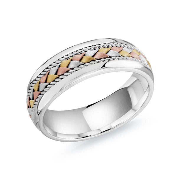 Mardini 7mm Men's Wedding Band in 10K White Gold MRD-066-7WWT