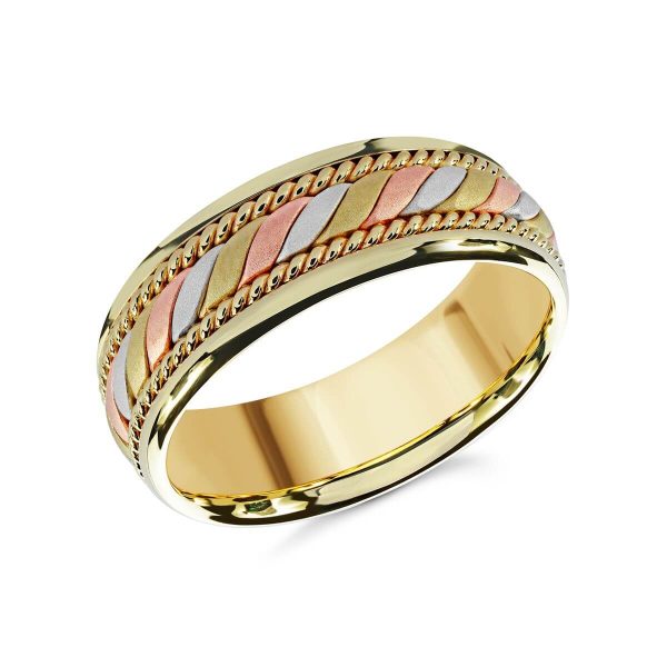 Mardini 8mm Men's Wedding Band in 10K Yellow Gold MRD-070-8YYT