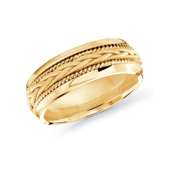 Mardini 7mm Men's Wedding Band in 10K Yellow Gold MRD-073-7Y