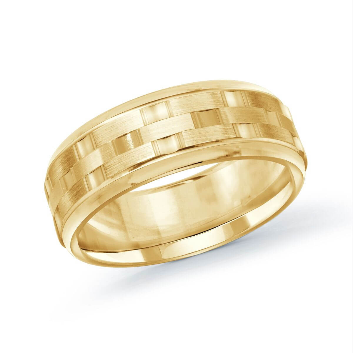 Mardini 8mm Men's Wedding Band in 10K Yellow Gold MRD-083-8Y