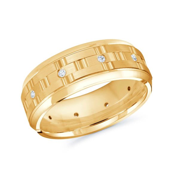 Mardini 8mm Men's Wedding Band in 10K Yellow Gold MRD-086-8Y15