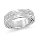 Mardini 6mm Men's Wedding Band in 10K White Gold MRD-089-6W28