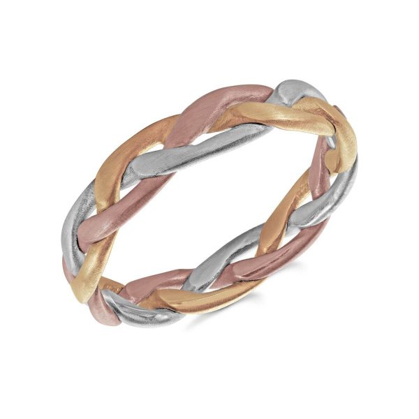 Mardini 5mm Men's Wedding Band in 10K Tri-Tone Gold MRD-129-5T