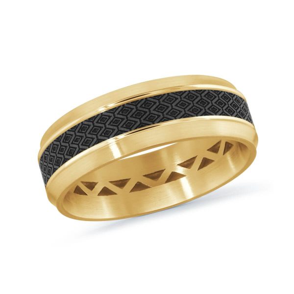 Mardini 7mm Men's Wedding Band in 14K Yellow Gold MRDA-016-7Y